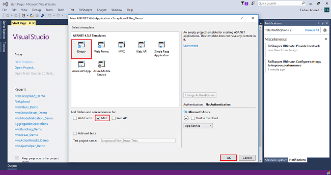 Exception Filter in ASP.NET MVC